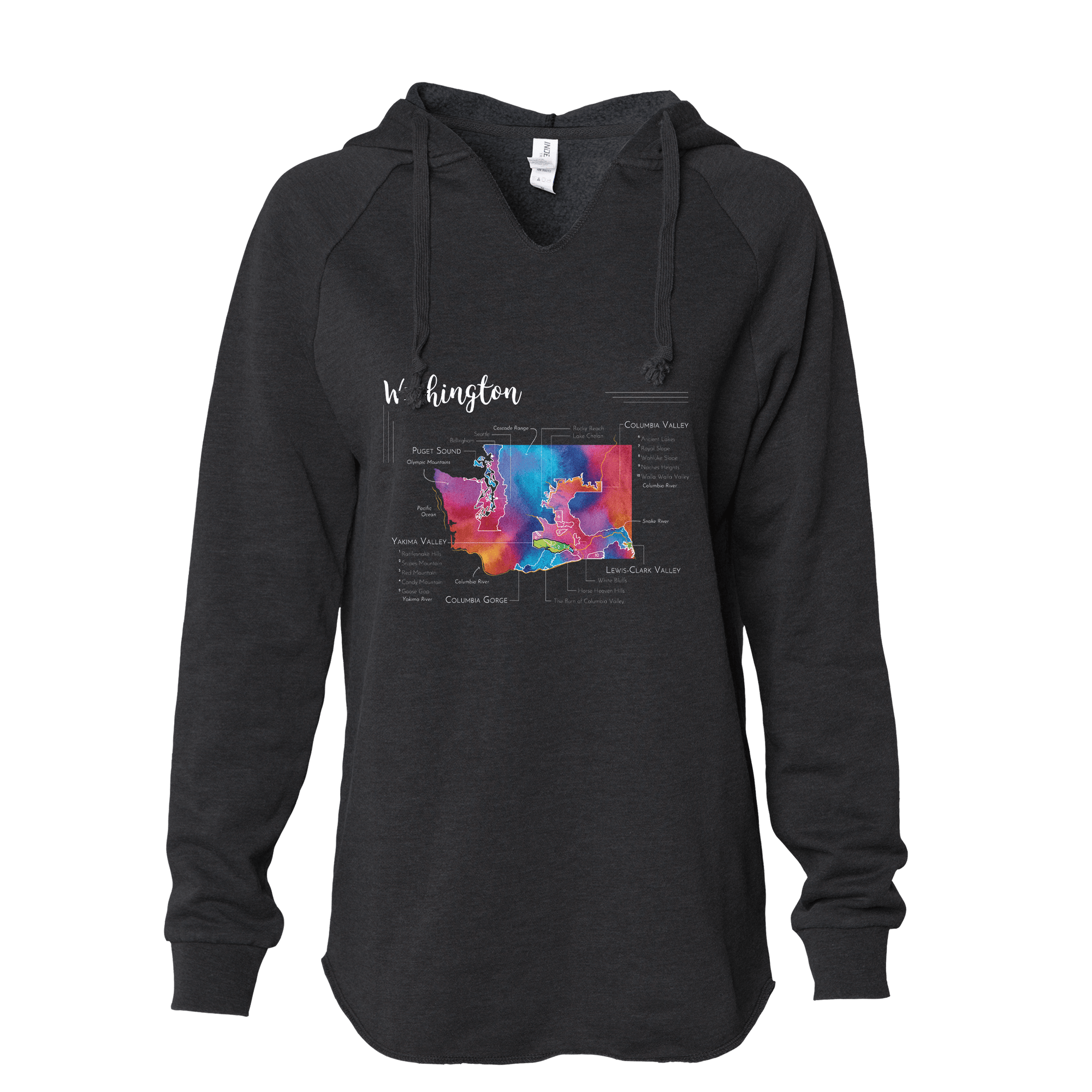 Washington Women's Wine Map Hoodie