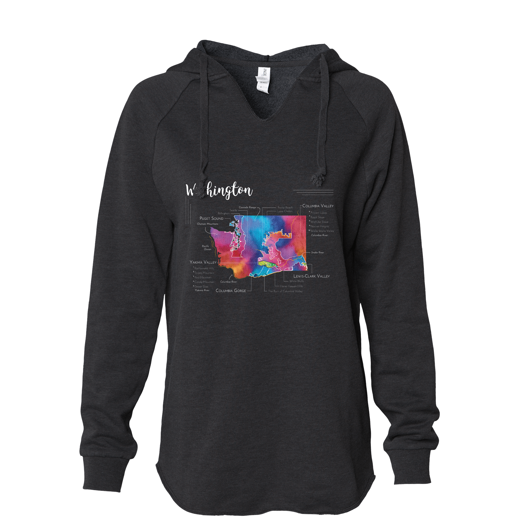 Washington Women's Wine Map Hoodie