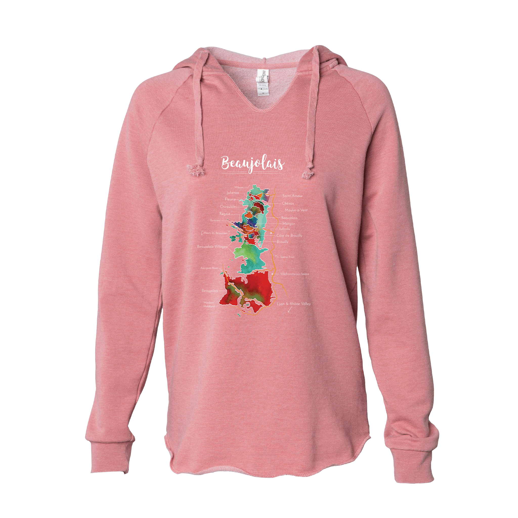 Beaujolais Women's Wine Map Hoodie