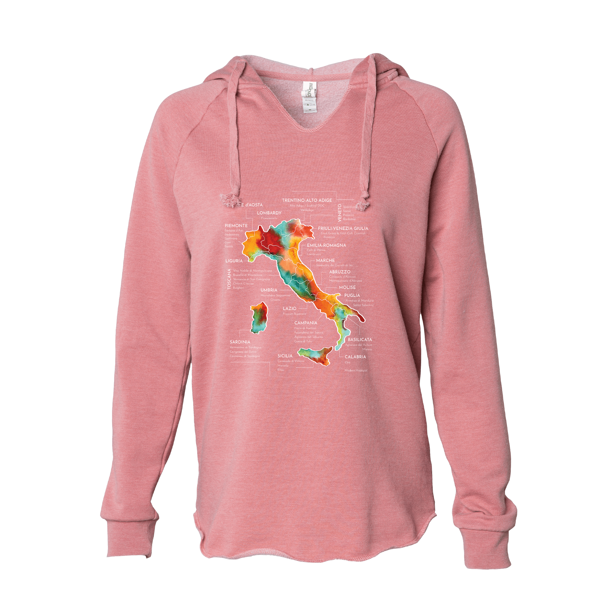 Italy Women's Wine Map Hoodie