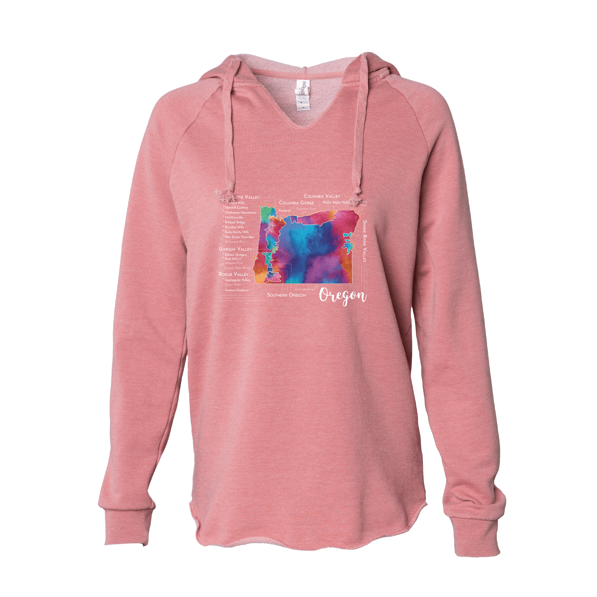 Oregon Women's Wine Map Hoodie