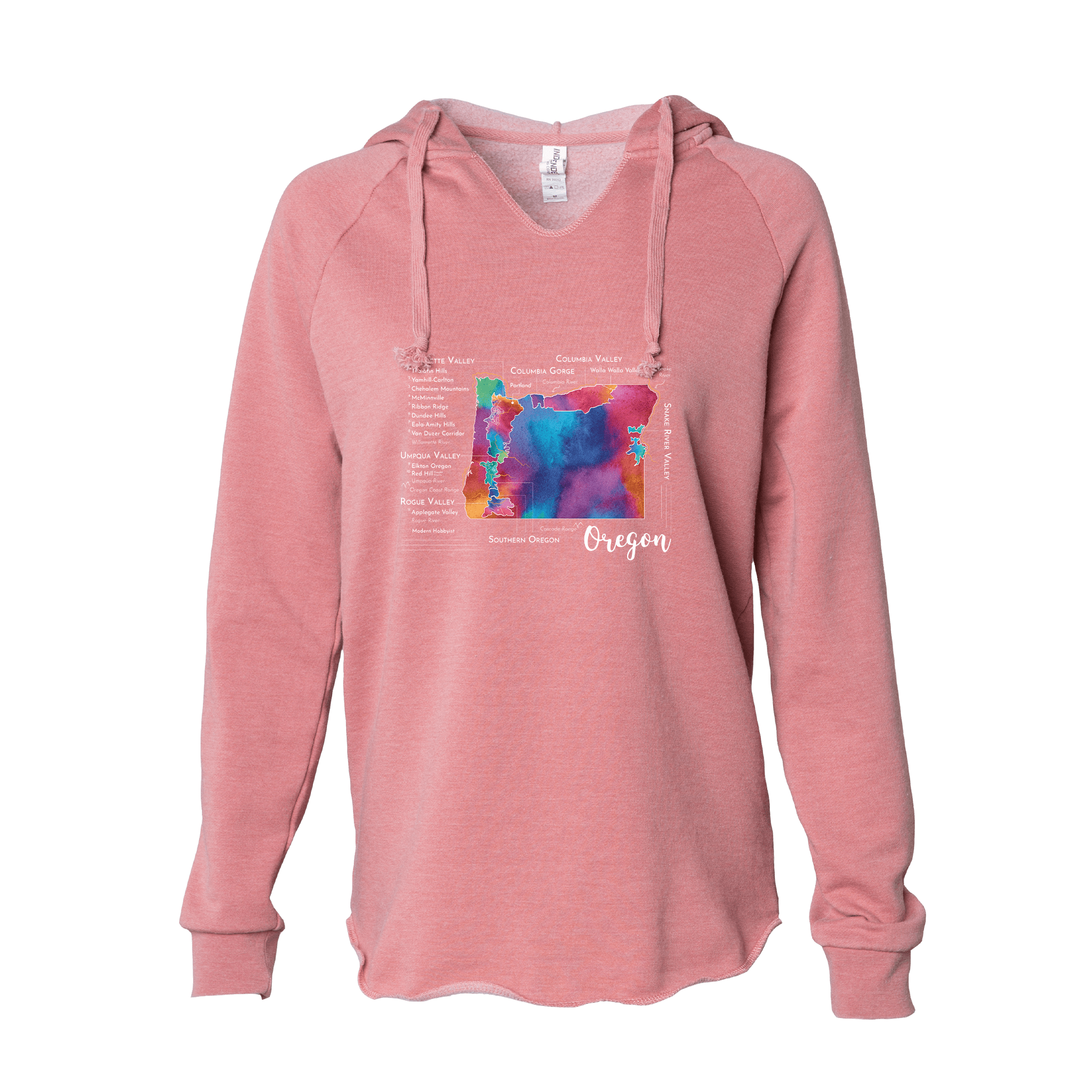 Oregon Women's Wine Map Hoodie