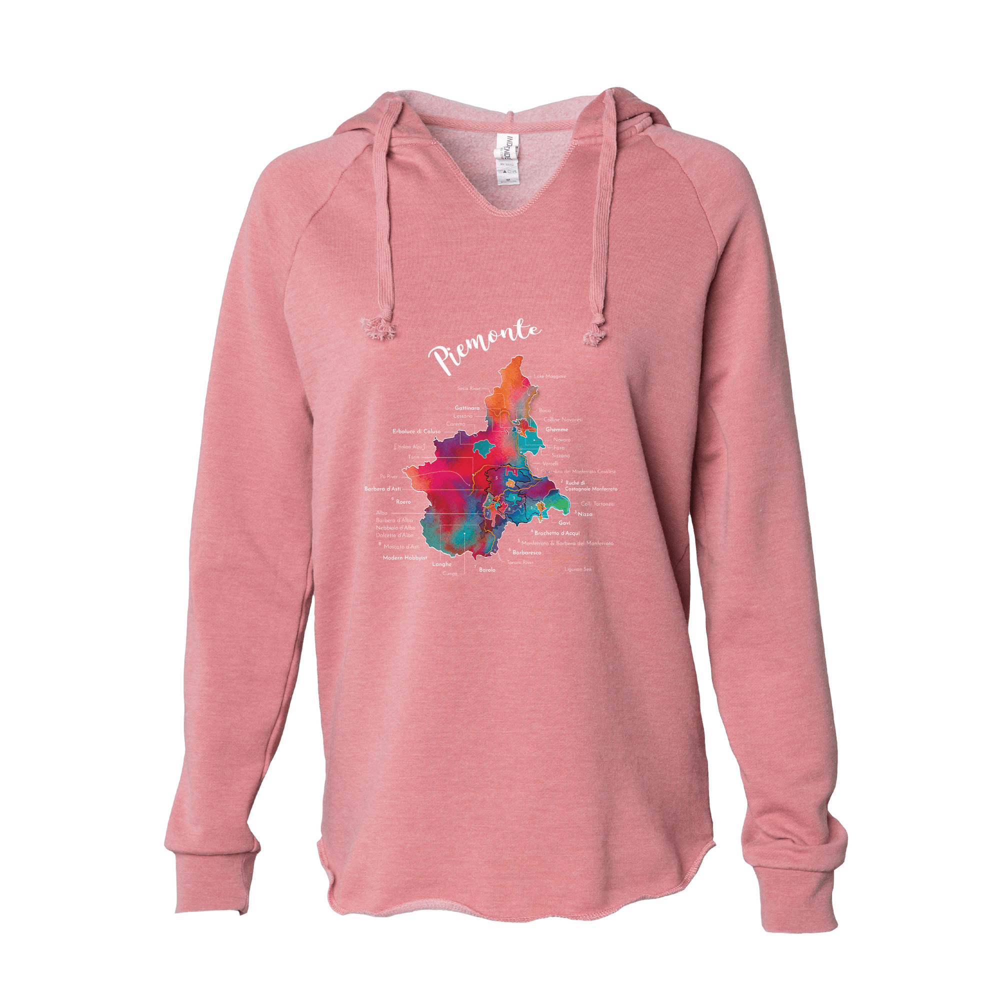 Piemonte Women's Wine Map Hoodie