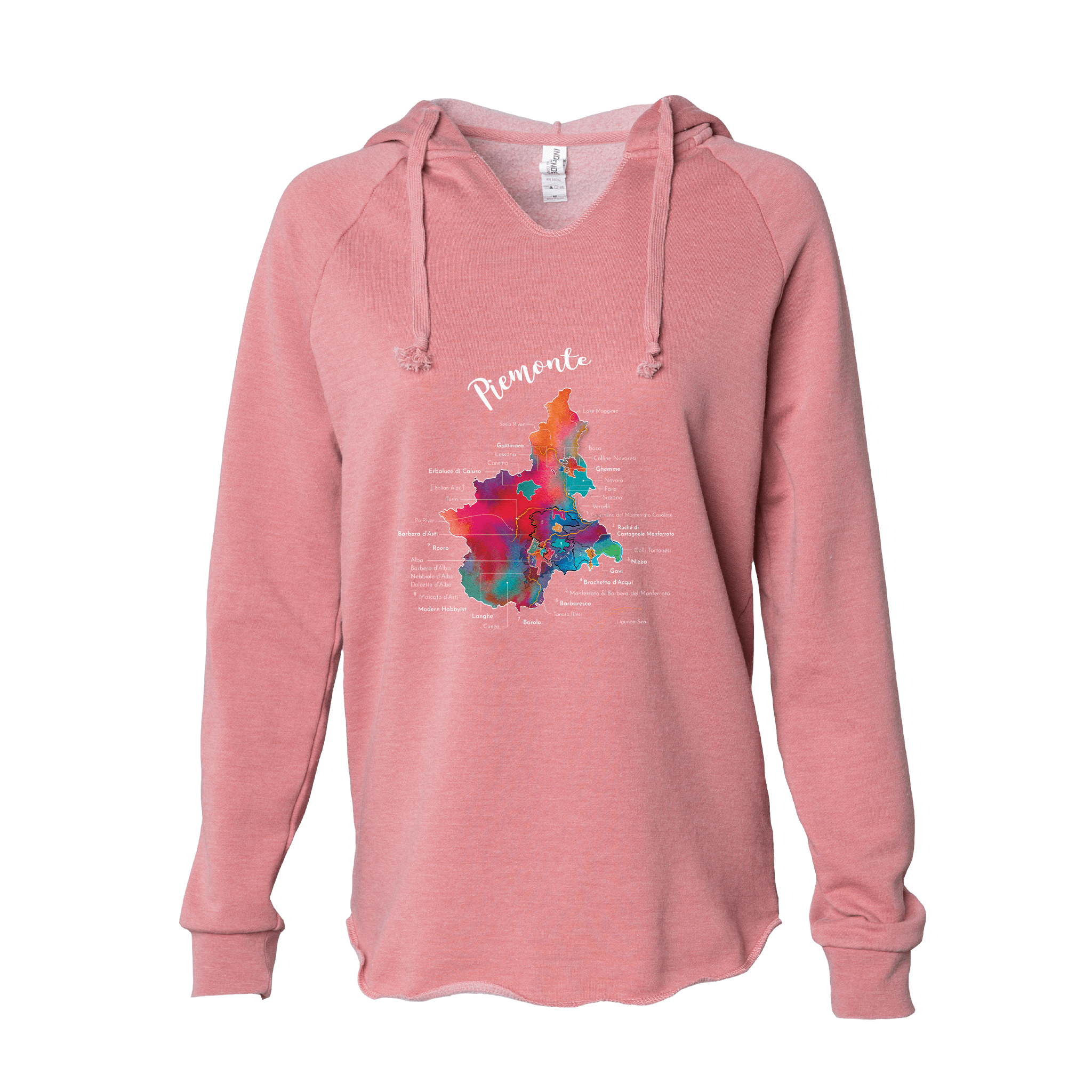 Piemonte Women's Wine Map Hoodie