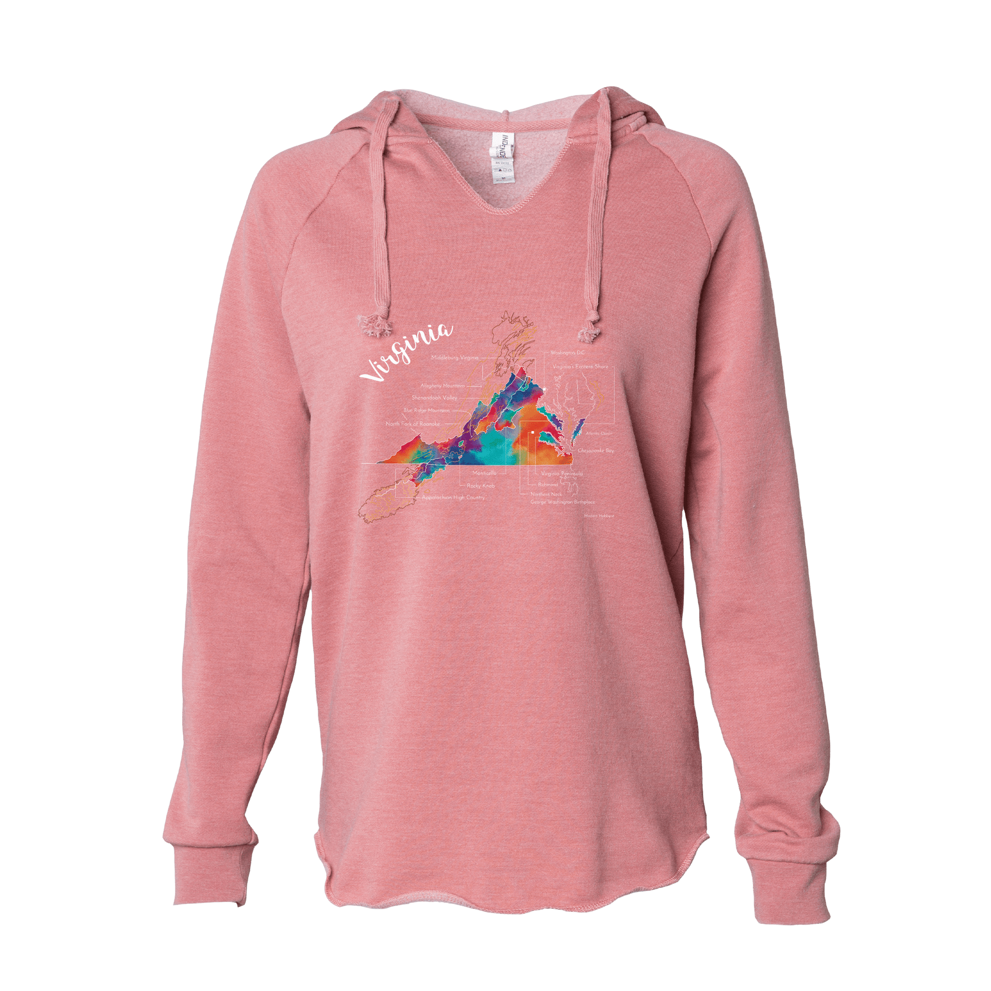 Virginia Women's Wine Map Hoodie