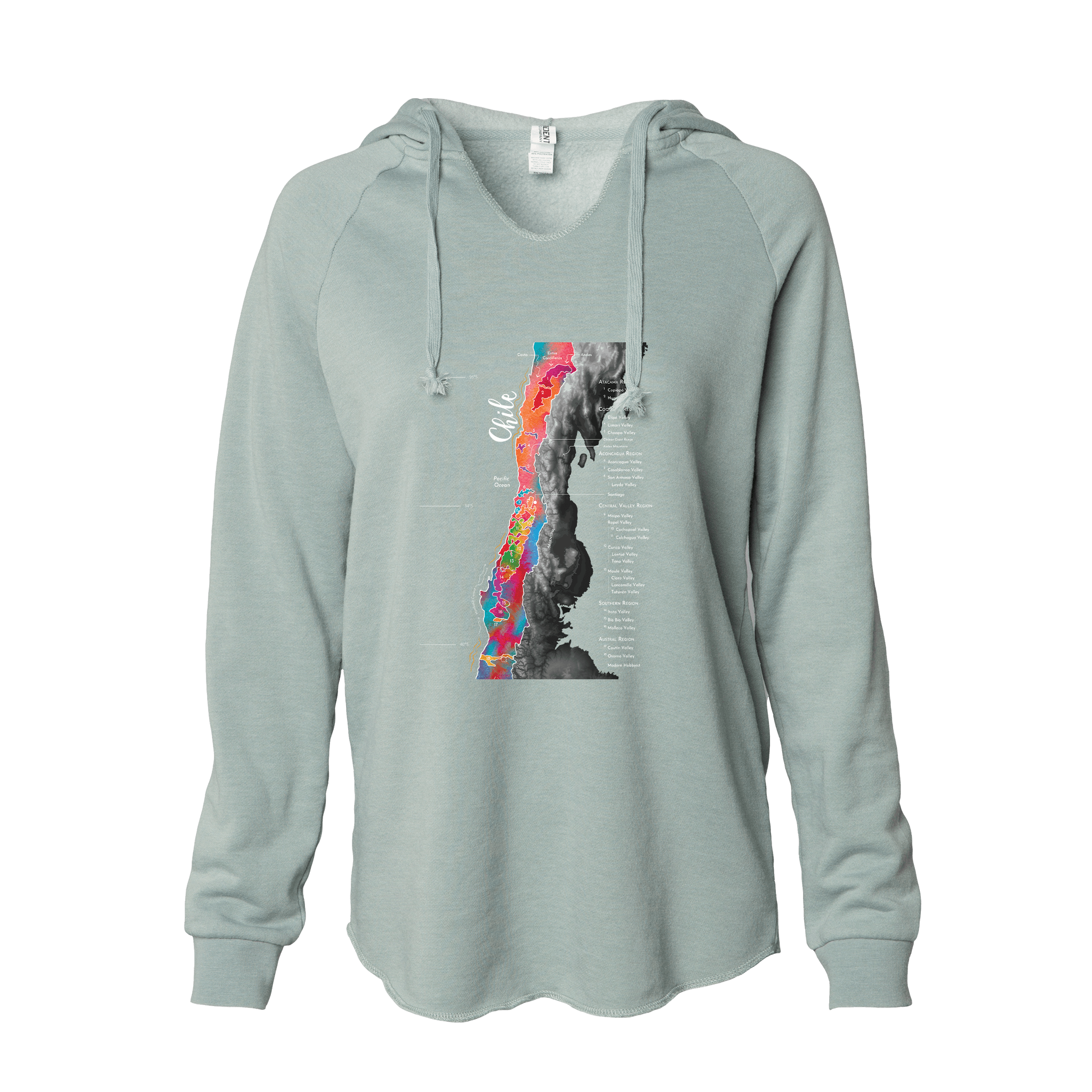 Chile Women's Wine Map Hoodie
