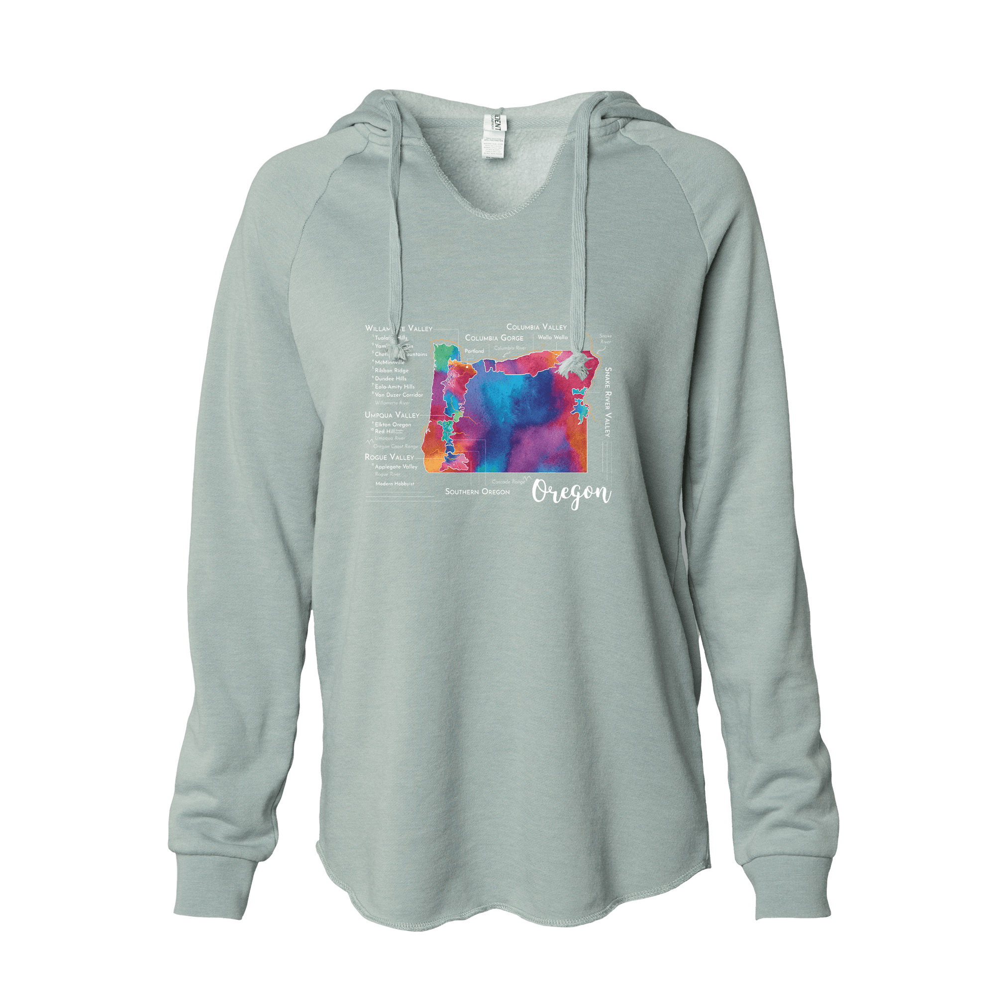 Oregon Women's Wine Map Hoodie