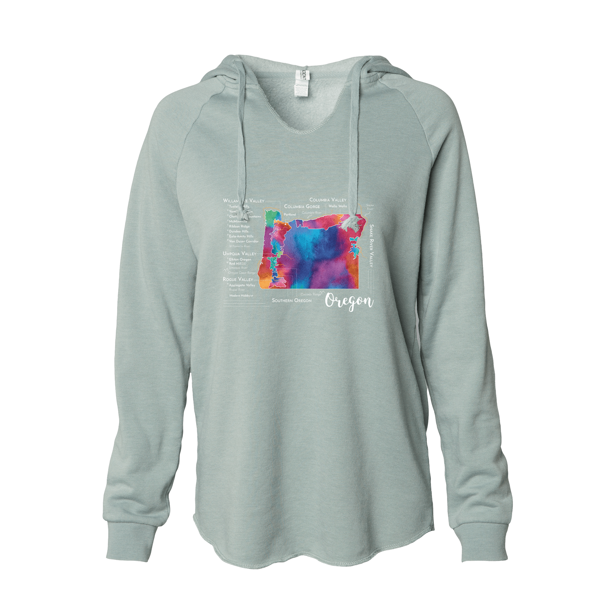 Oregon Women's Wine Map Hoodie