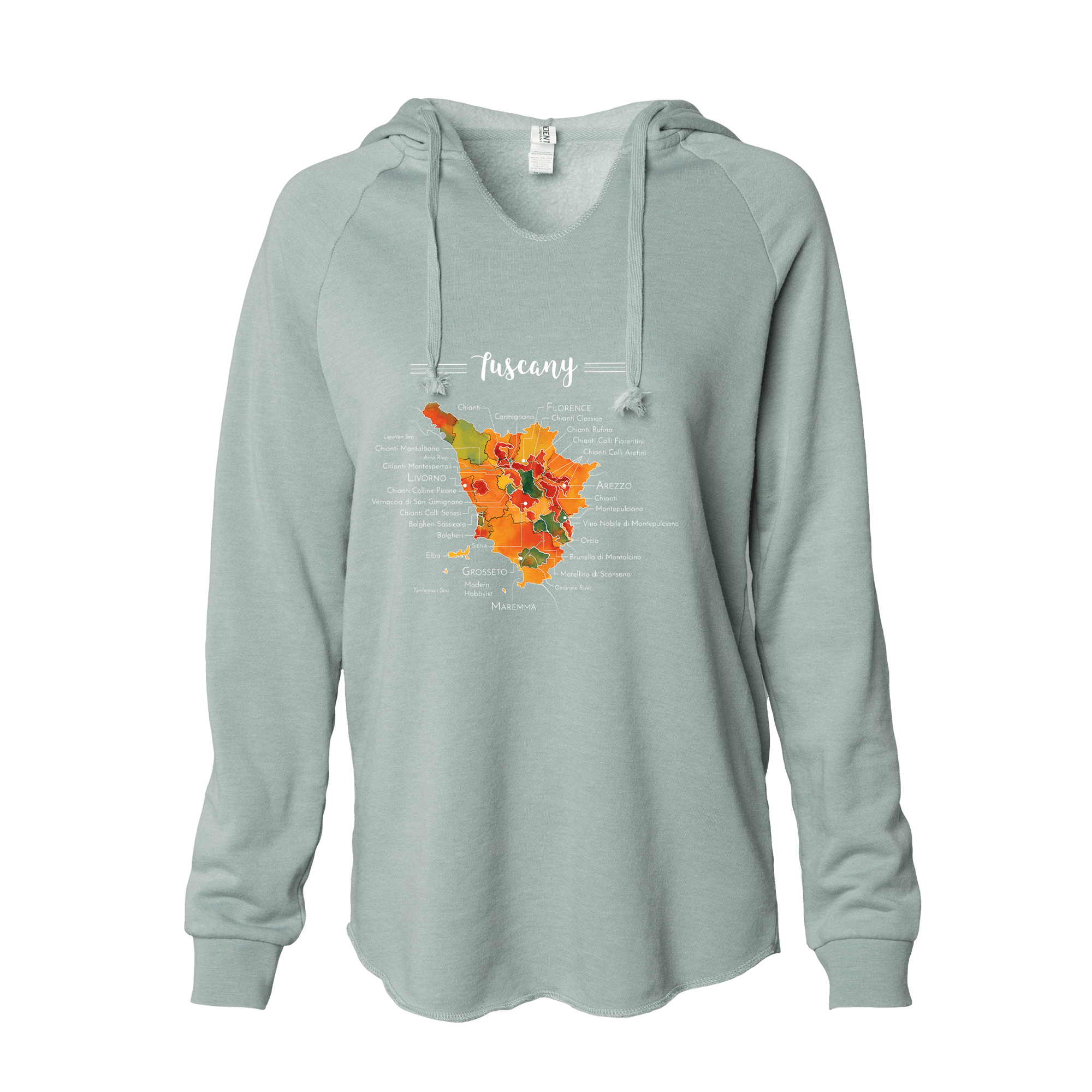 Tuscany Women's Wine Map Hoodie