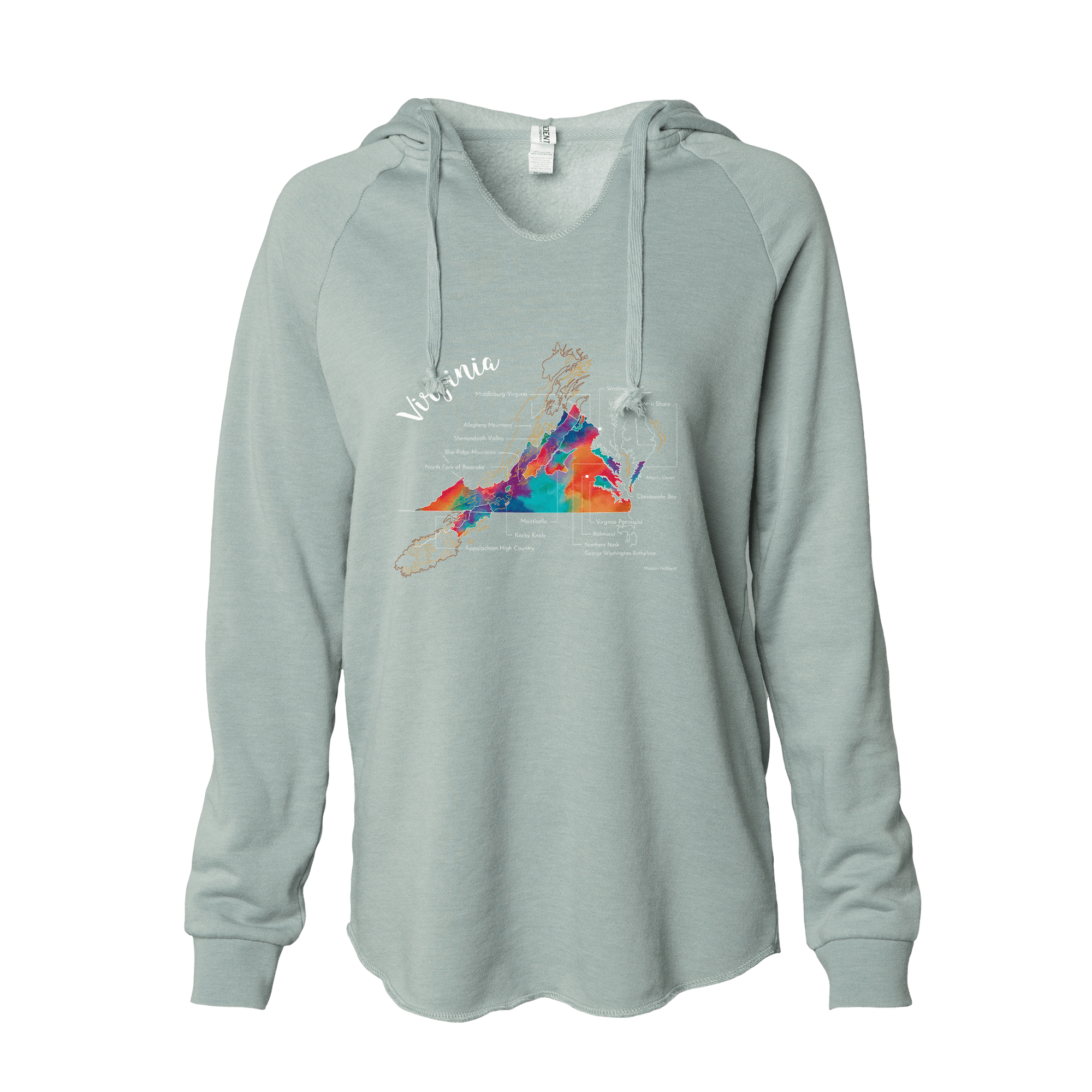 Virginia Women's Wine Map Hoodie