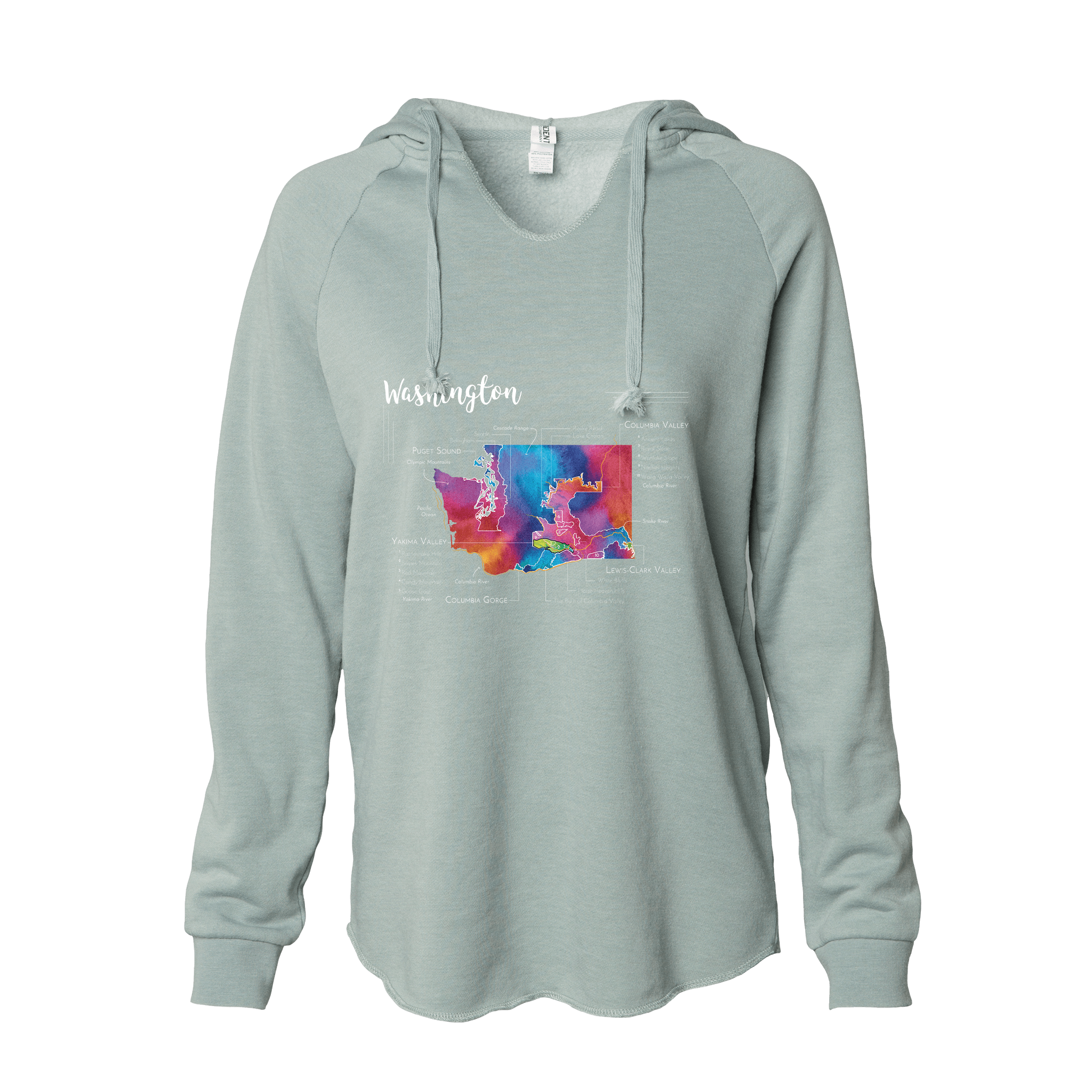 Washington Women's Wine Map Hoodie