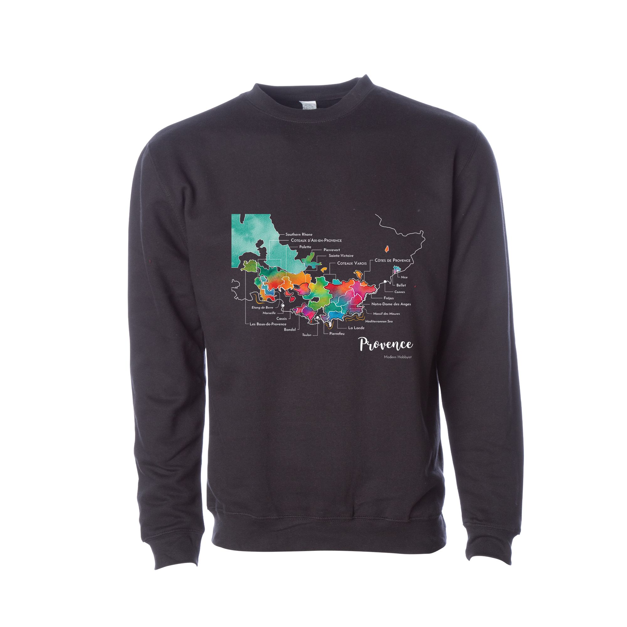 Provence Wine Map Crewneck Sweatshirt