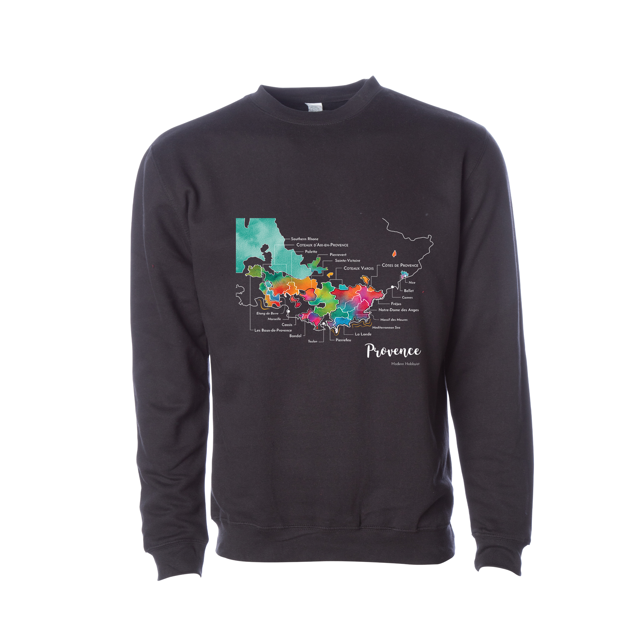 Provence Wine Map Crewneck Sweatshirt