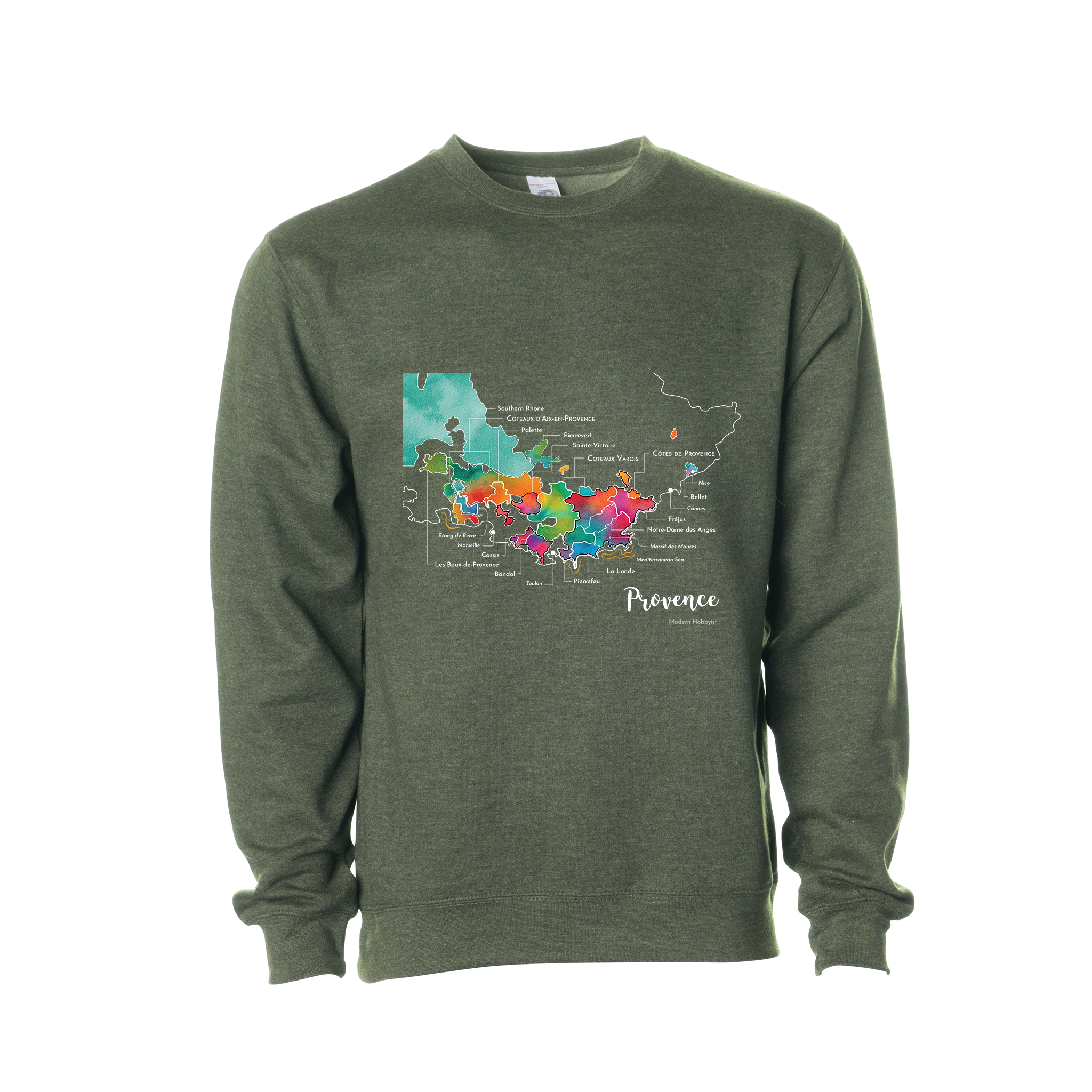Provence Wine Map Crewneck Sweatshirt