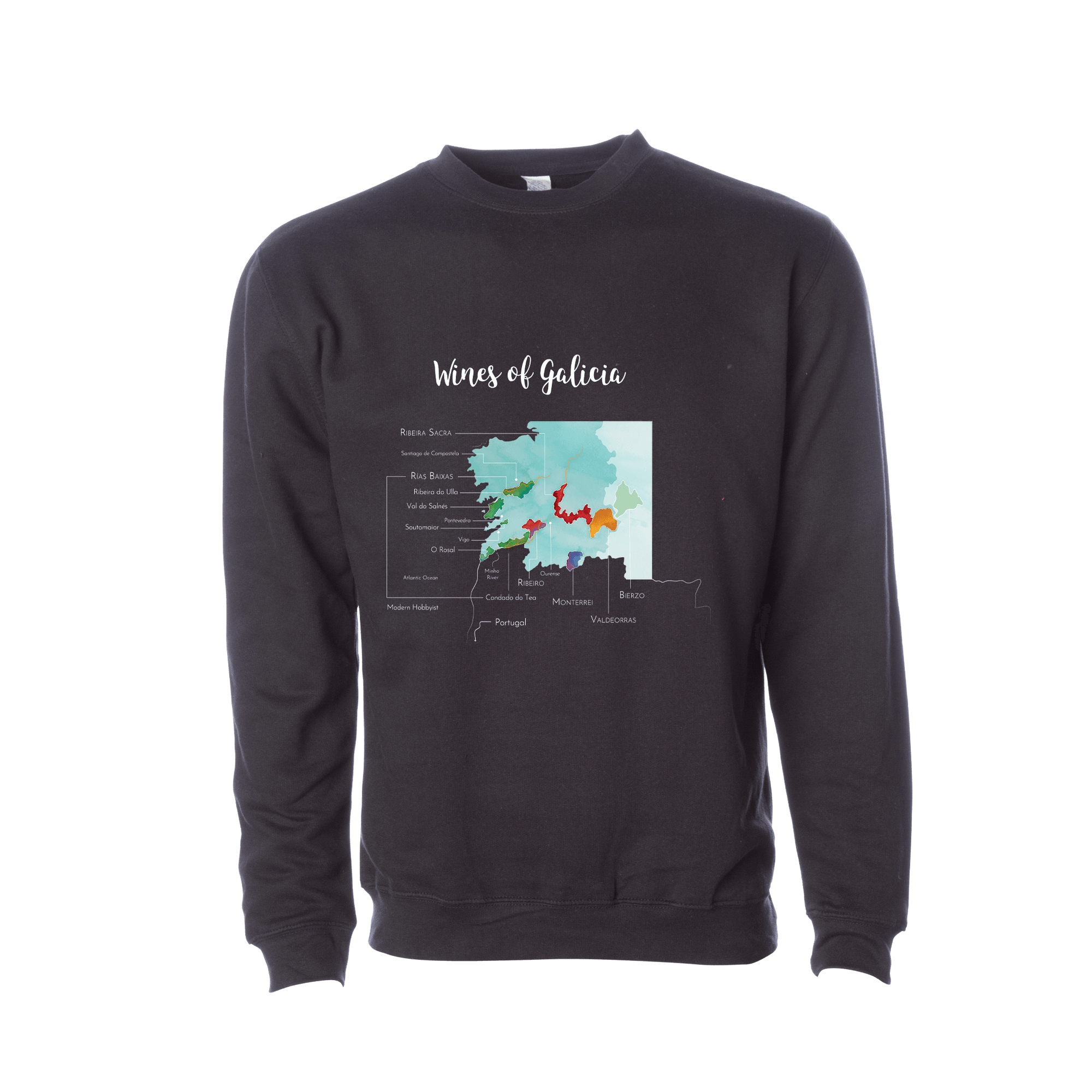 Galicia Wine Map Crewneck Sweatshirt