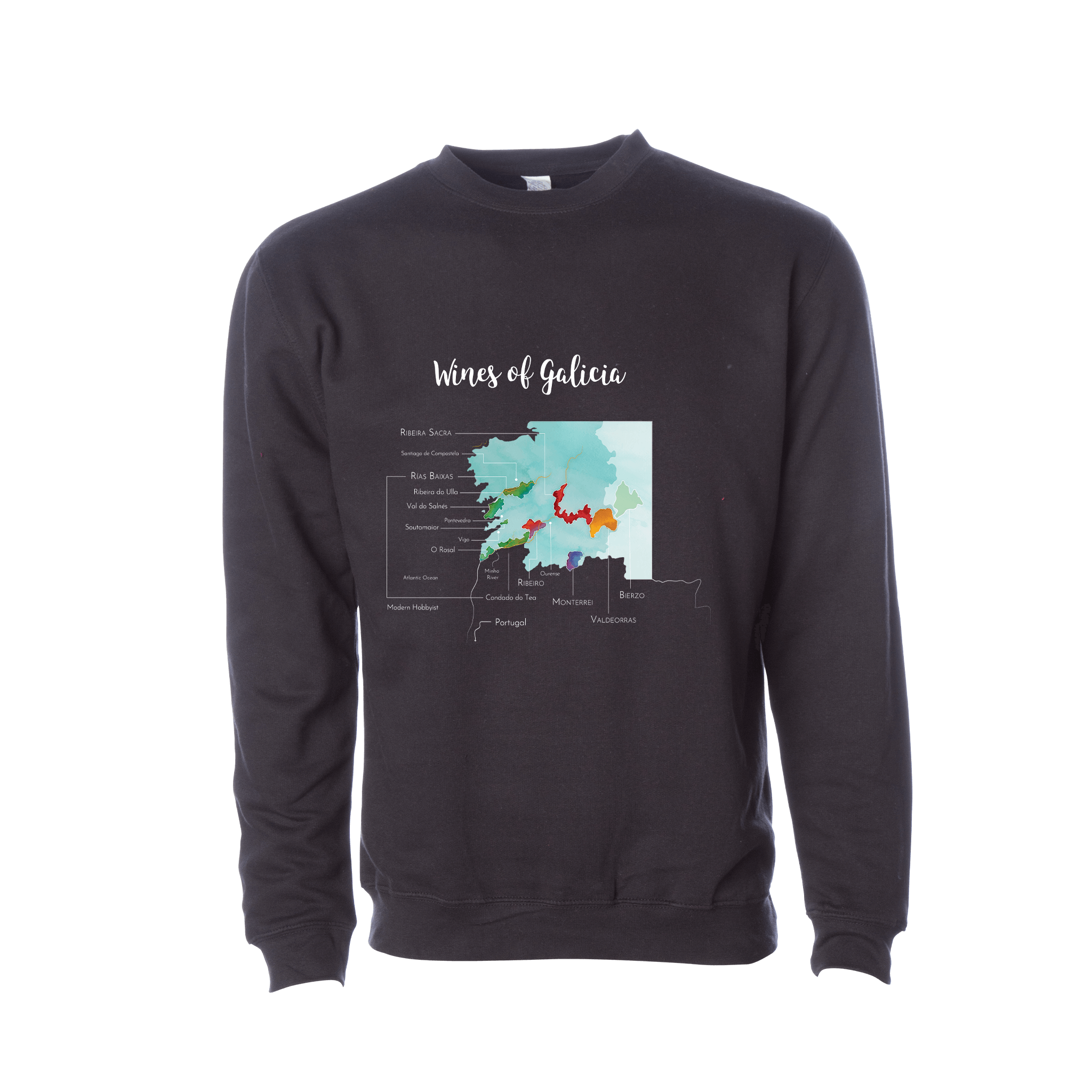 Galicia Wine Map Crewneck Sweatshirt