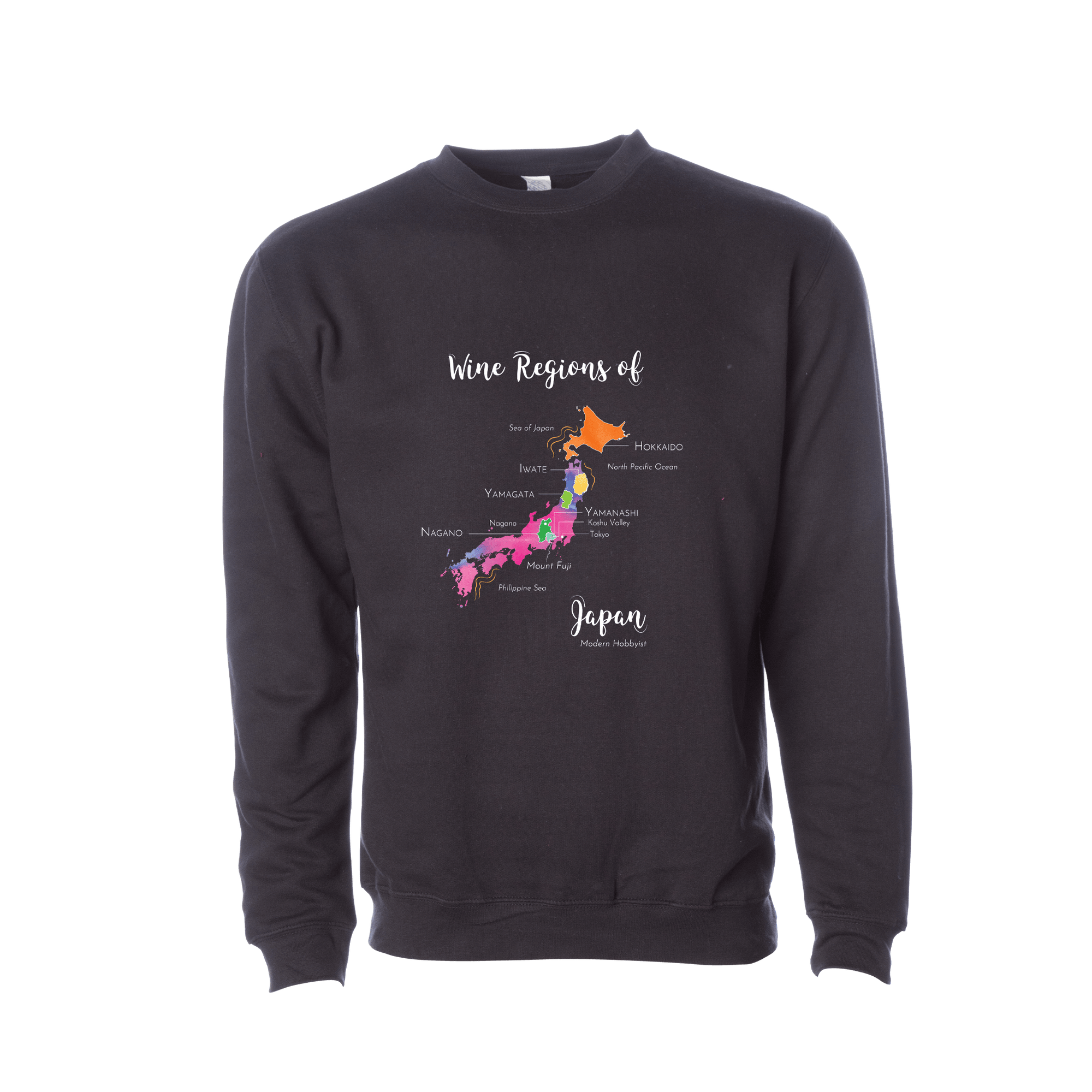 Japan Wine Map Crewneck Sweatshirt