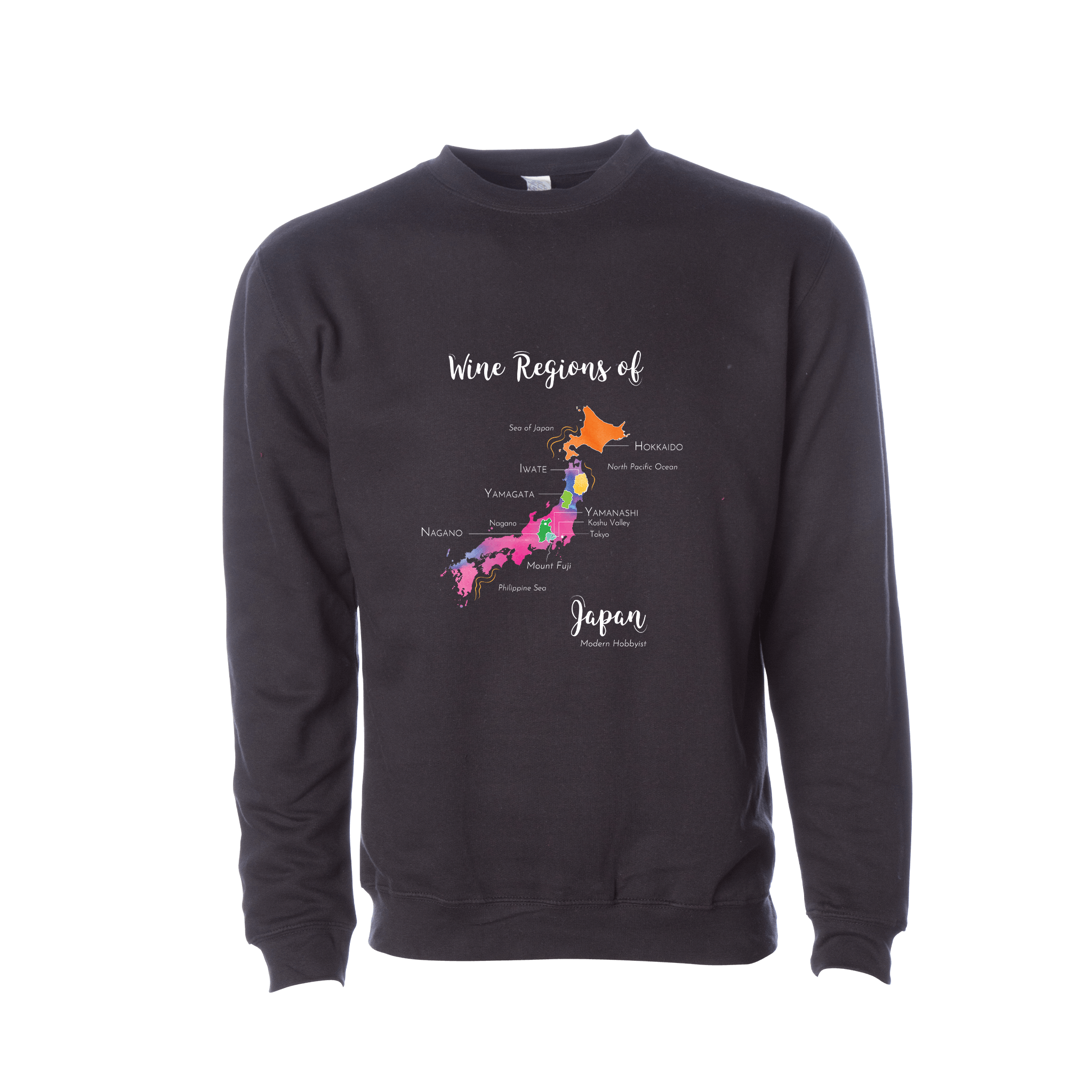 Japan Wine Map Crewneck Sweatshirt