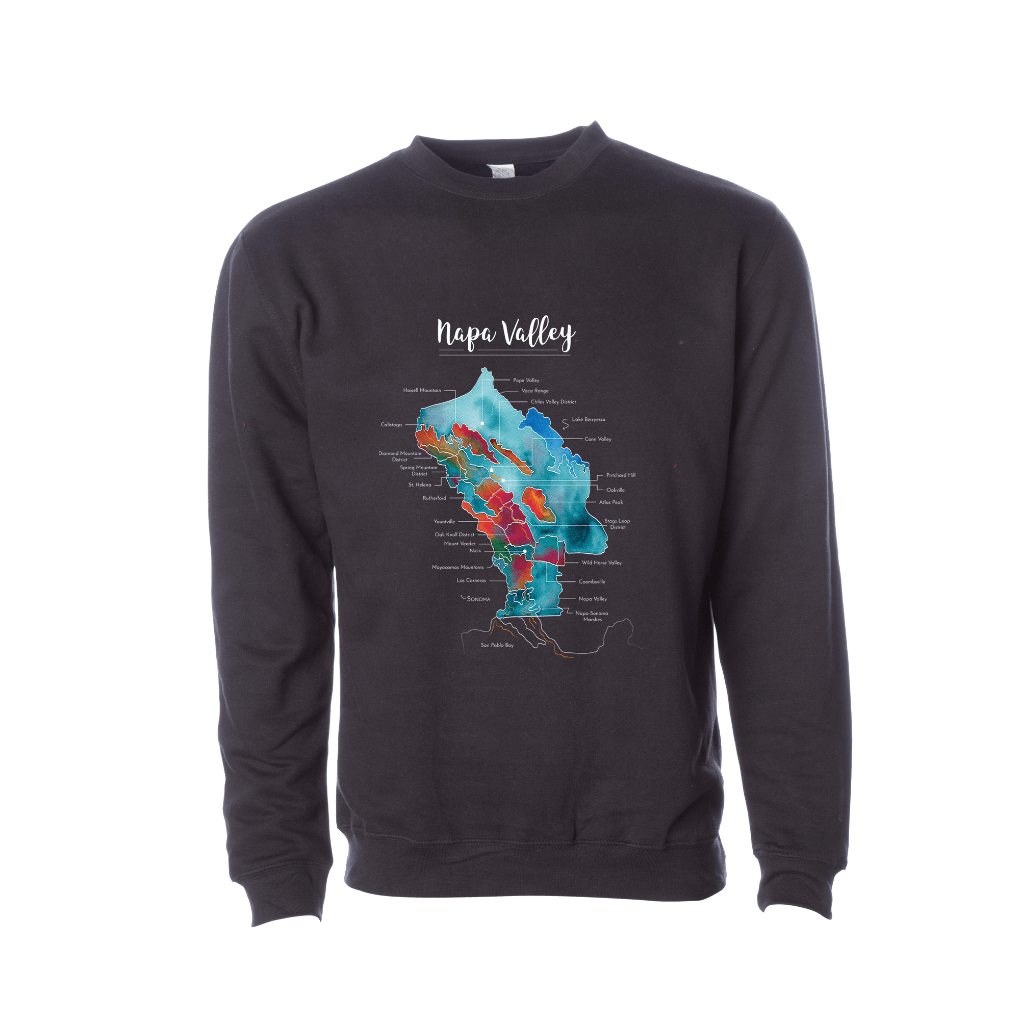 Napa Wine Map Crewneck Sweatshirt