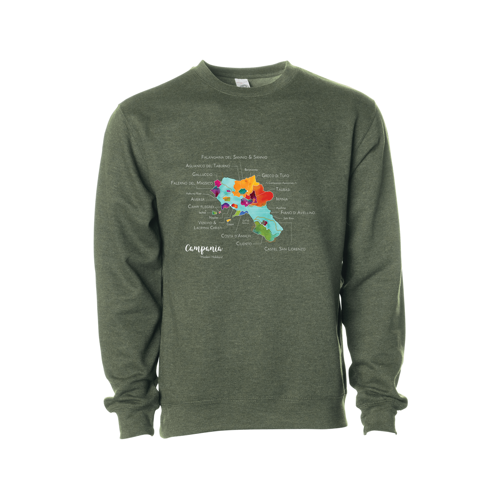 Campania Wine Map Crewneck Sweatshirt