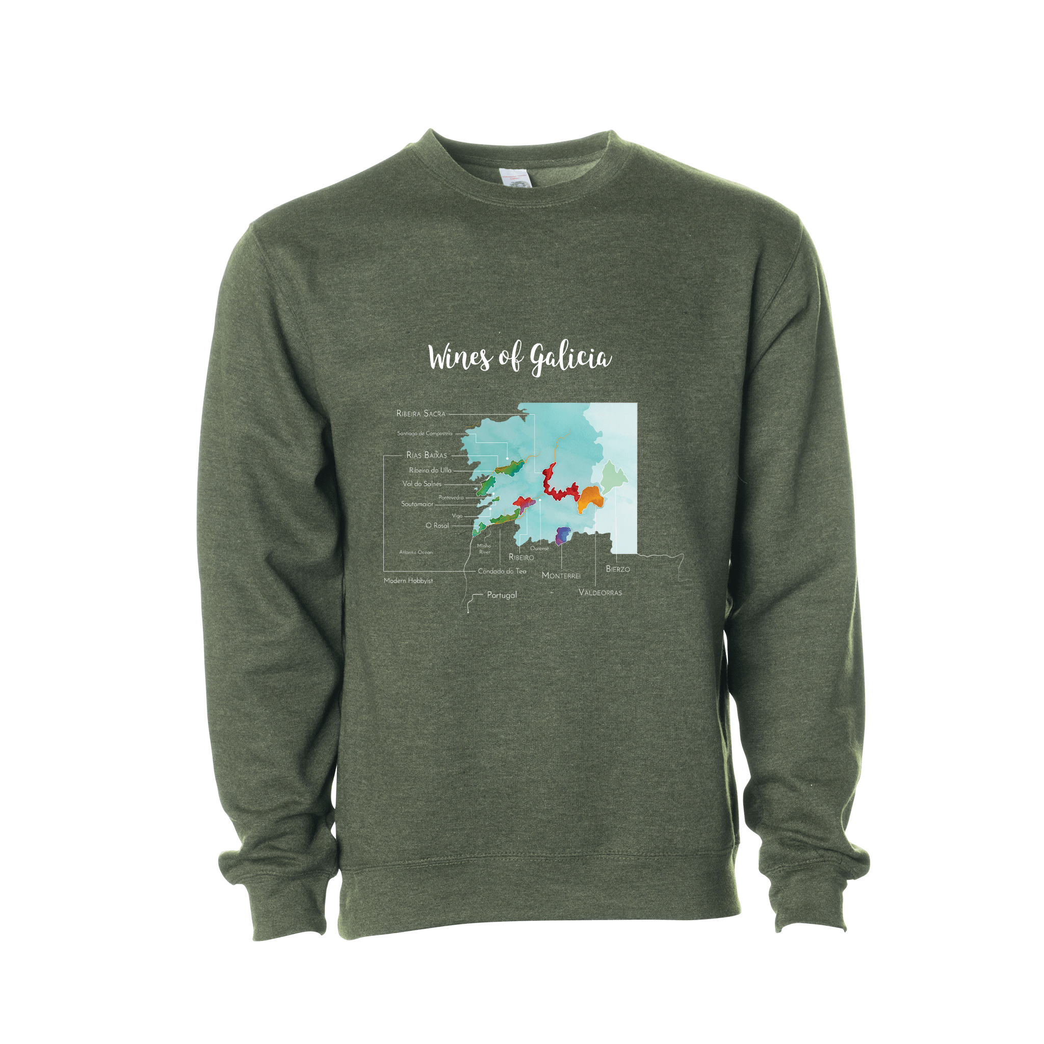 Galicia Wine Map Crewneck Sweatshirt
