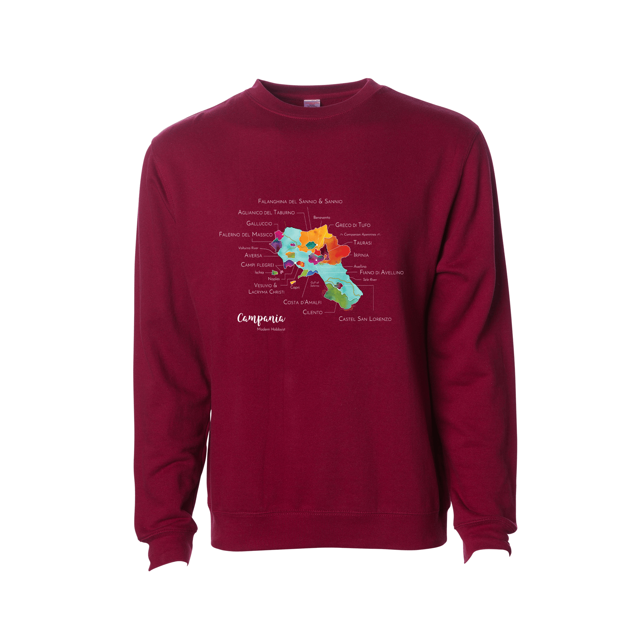 Campania Wine Map Crewneck Sweatshirt