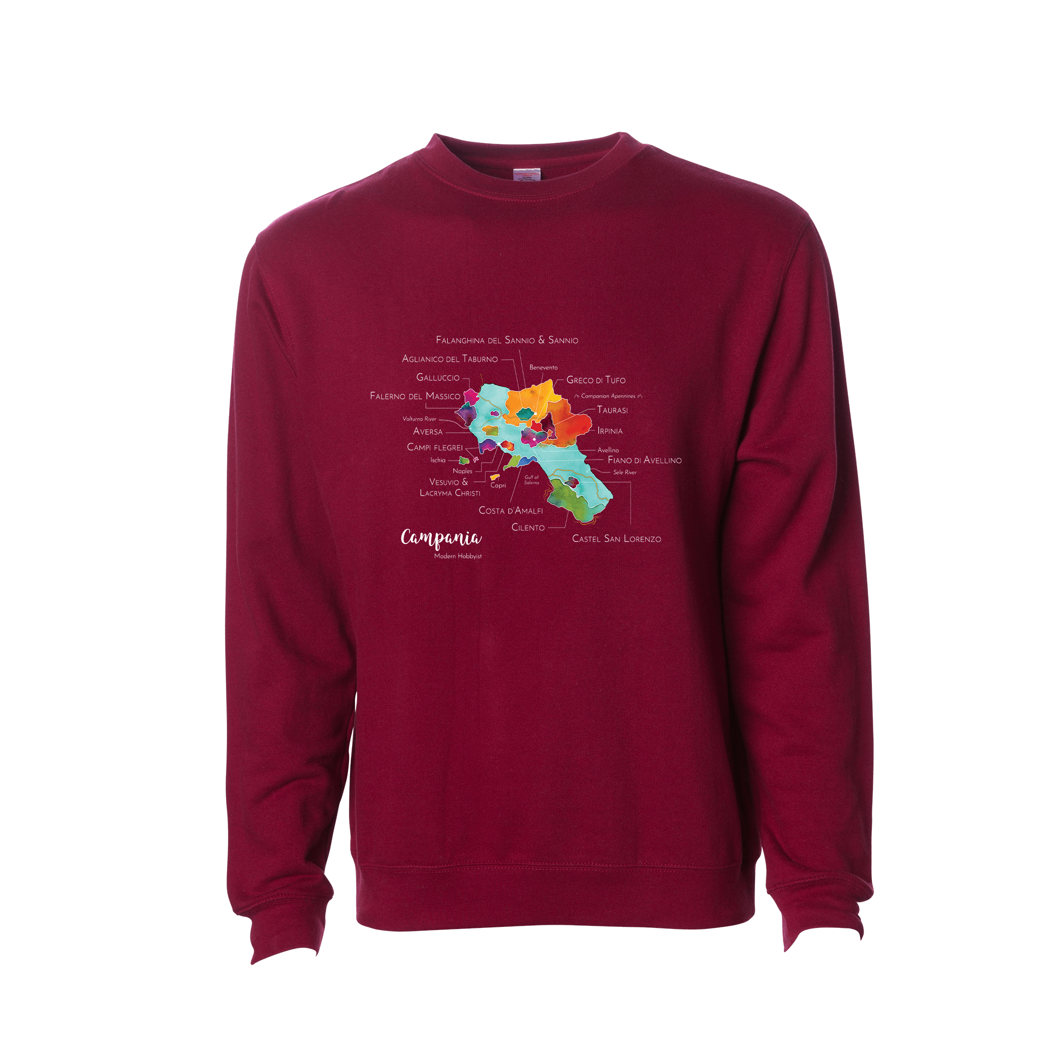 Campania Wine Map Crewneck Sweatshirt
