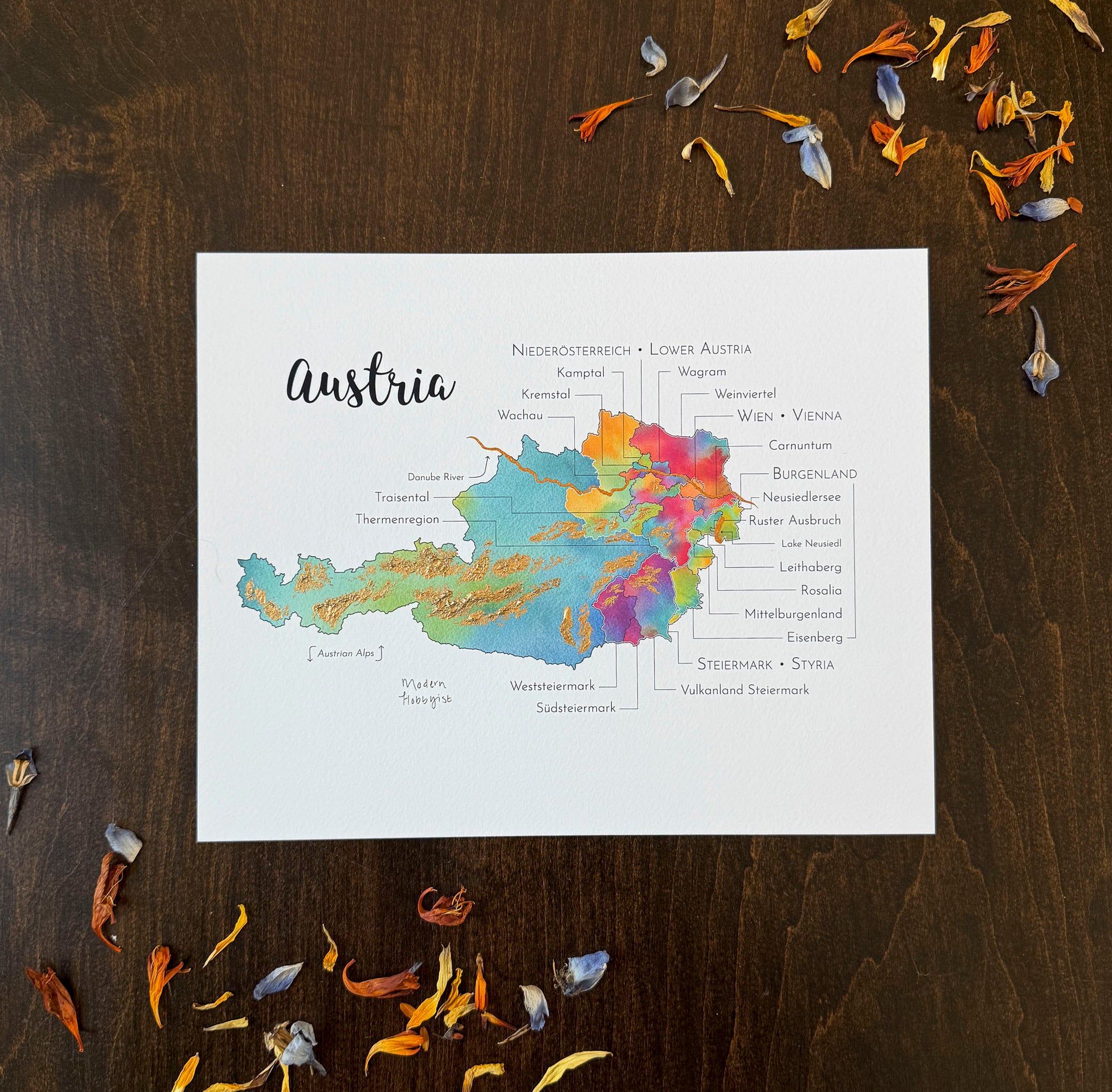 Austria Wine Map - Print