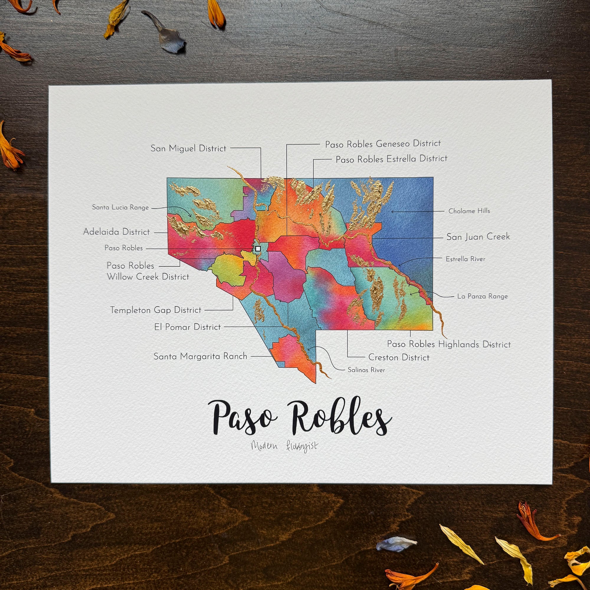 Paso Robles Wine Map - Print