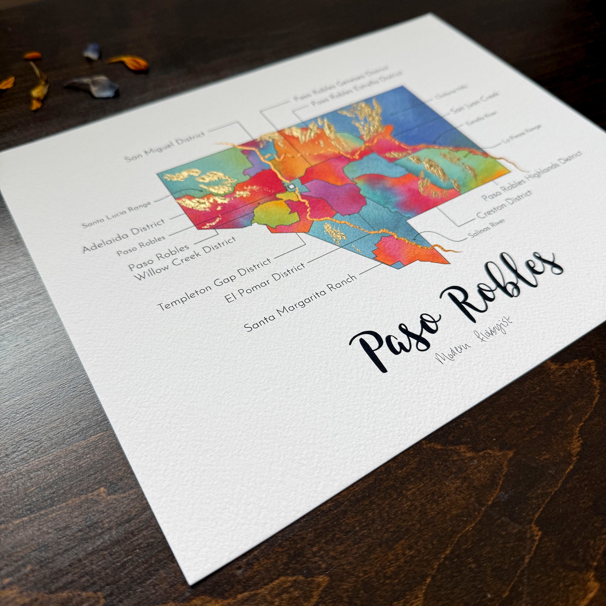 Paso Robles Wine Map - Print