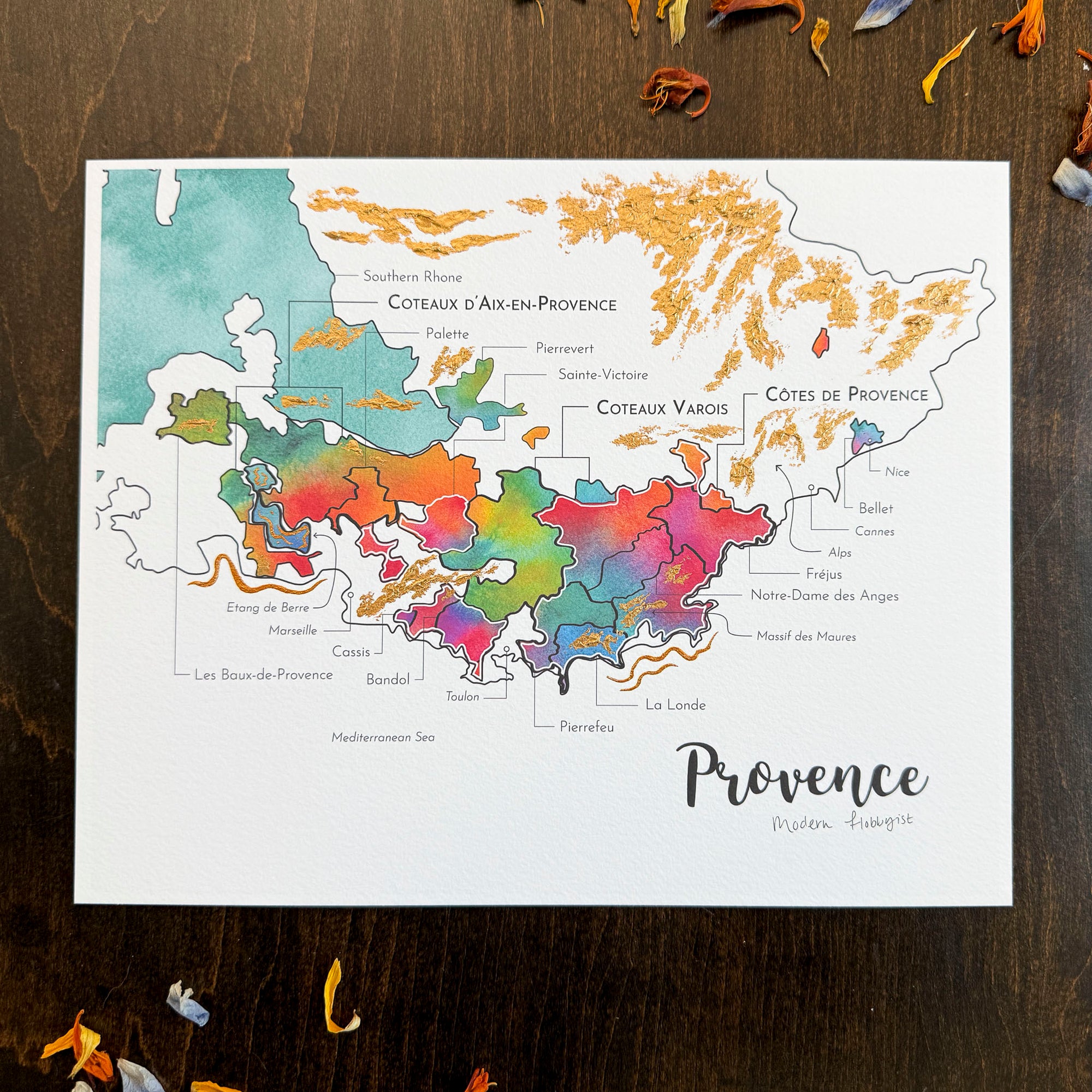 Provence Wine Map - Print