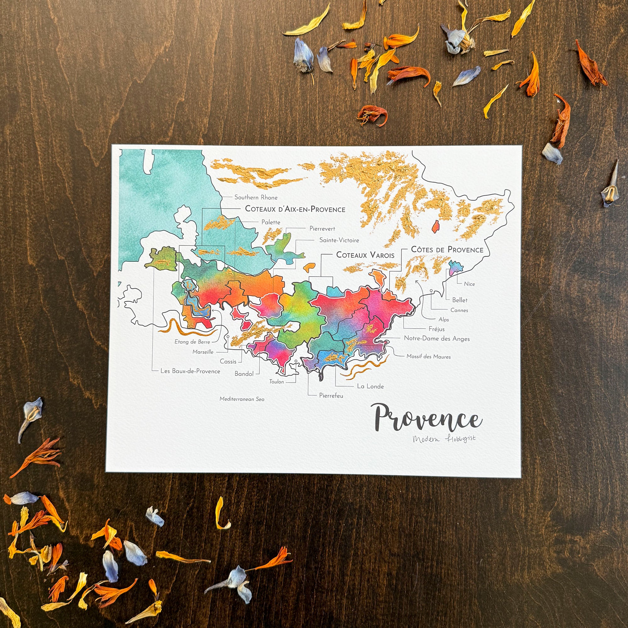 Provence Wine Map - Print