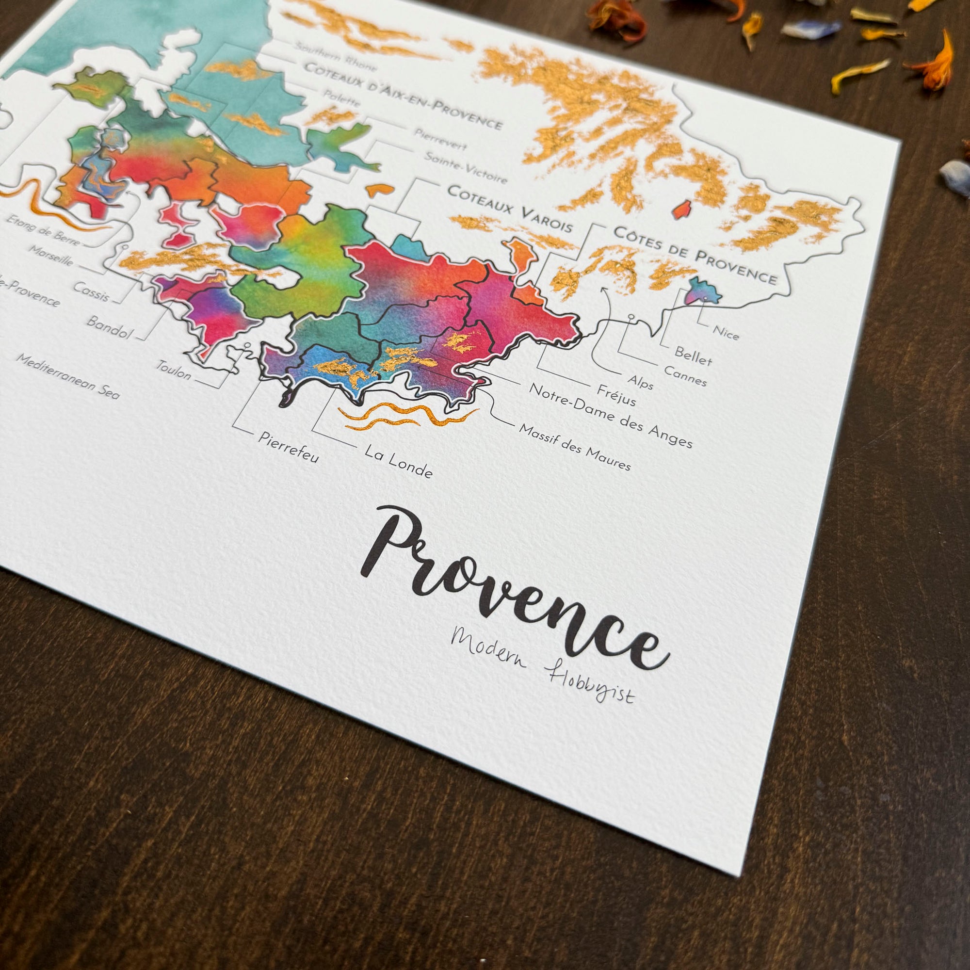 Provence Wine Map - Print